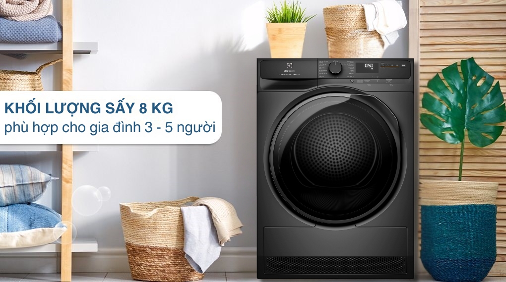 Máy sấy bơm nhiệt Electrolux UltimateCare 8 kg EDH803J5SC