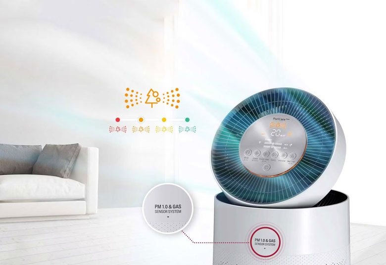 Máy lọc không khí 2 tầng LG PuriCare 70W AS10GDWH0