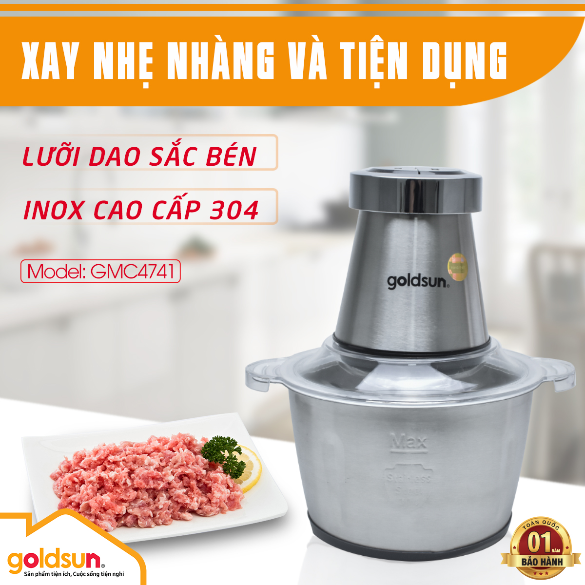 Máy xay thịt Goldsun GMC4741