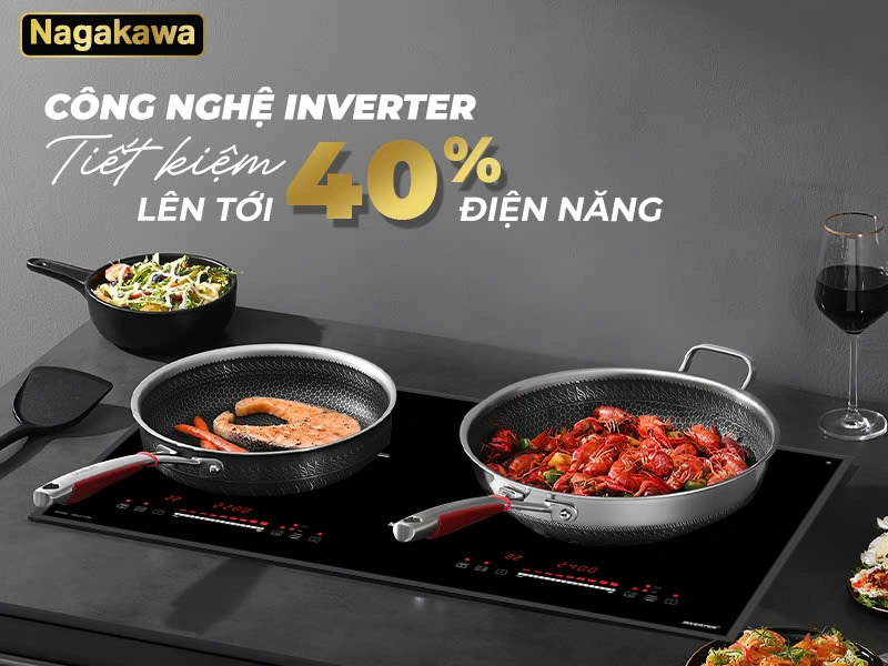 Bếp từ đôi Inverter Nagakawa NAG1214M