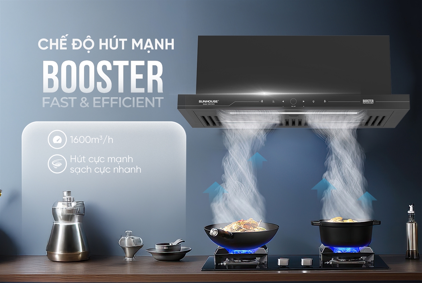 Máy hút mùi âm tủ Sunhouse SHB72025