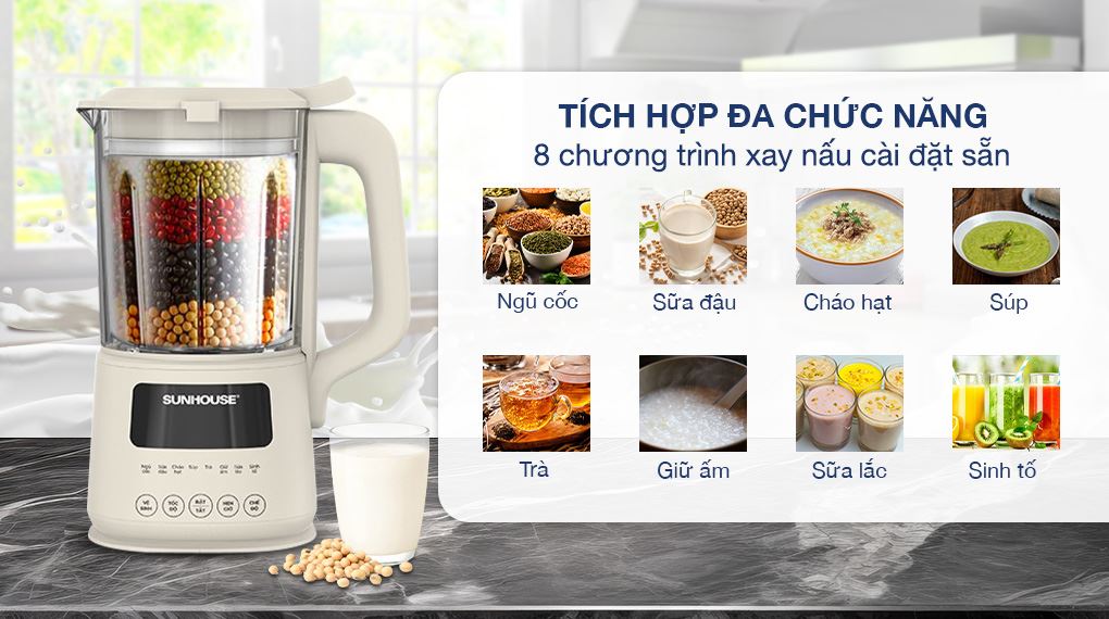 Máy làm sữa hạt đa năng Sunhouse SHD5261