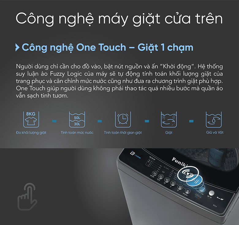 Máy giặt Funiki 8.5kg T685ABG