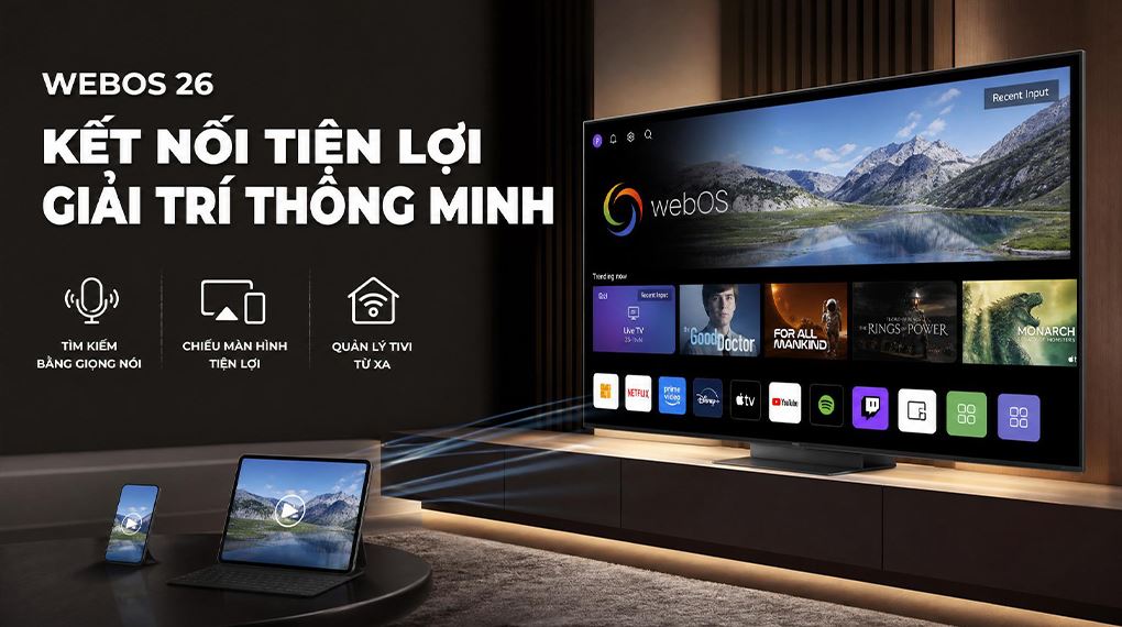 Smart Tivi QNED LG AI 4K 65 inch 65QNED86BSA