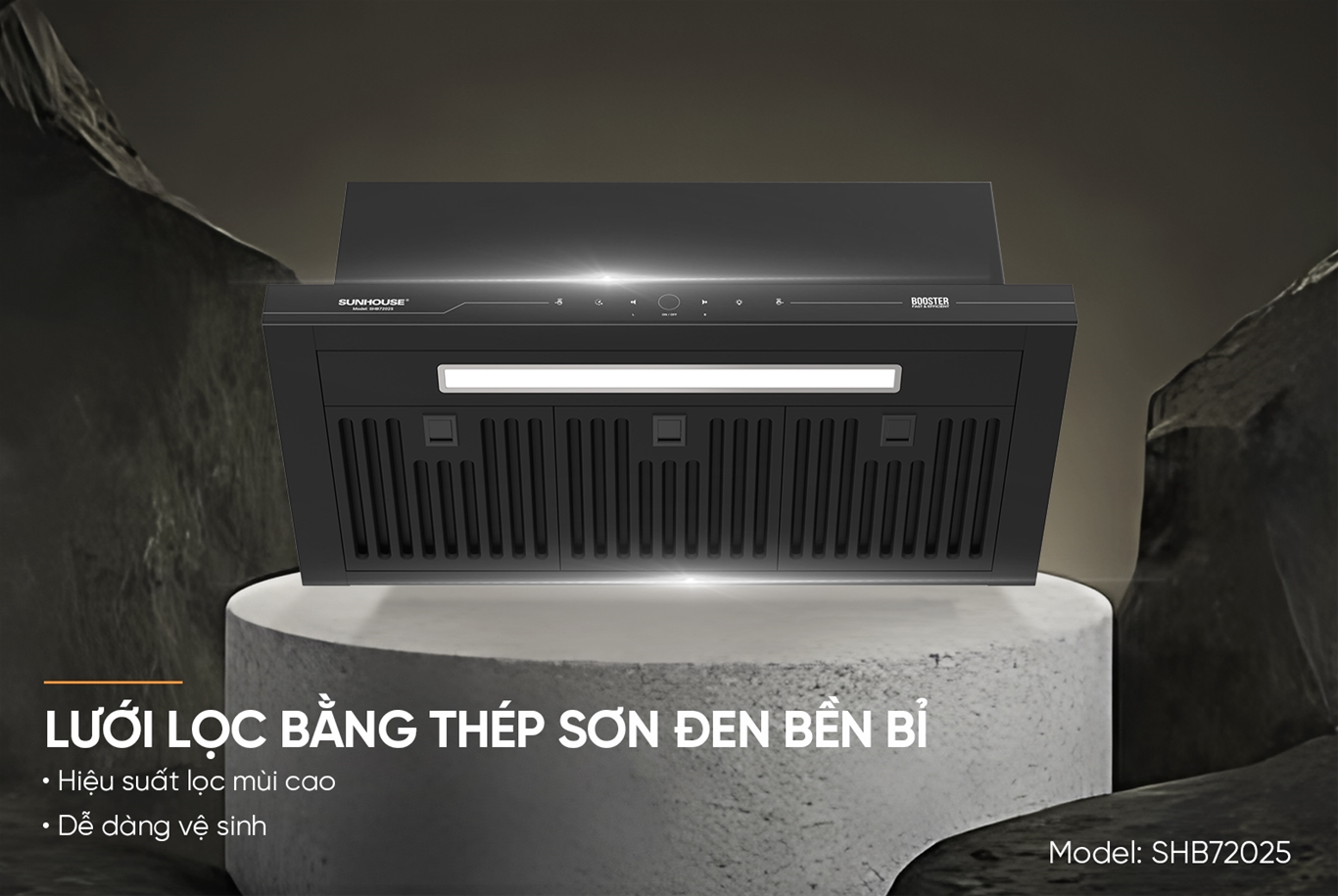 Máy hút mùi âm tủ Sunhouse SHB72025