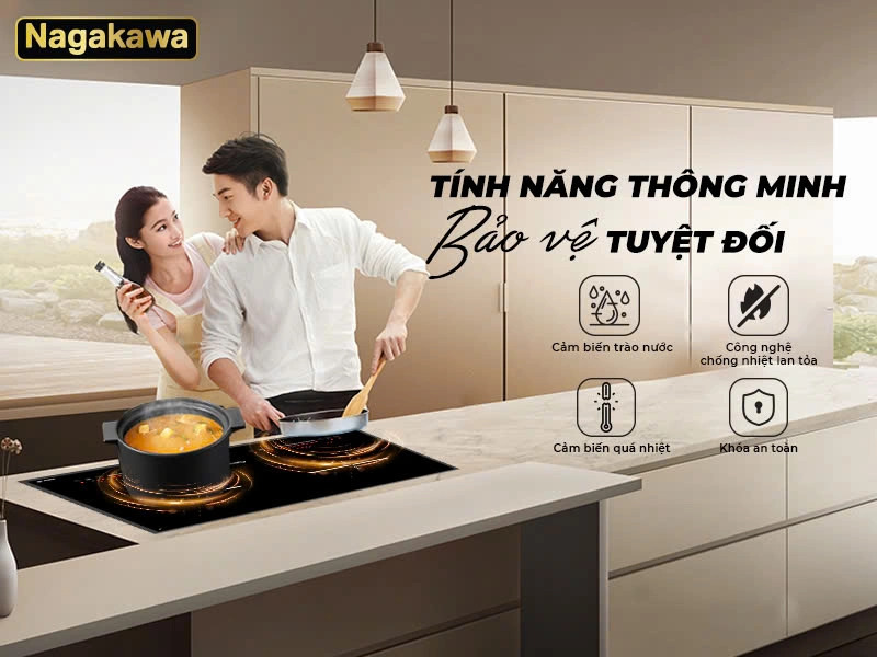 Bếp từ đôi Inverter Nagakawa NAG1214M