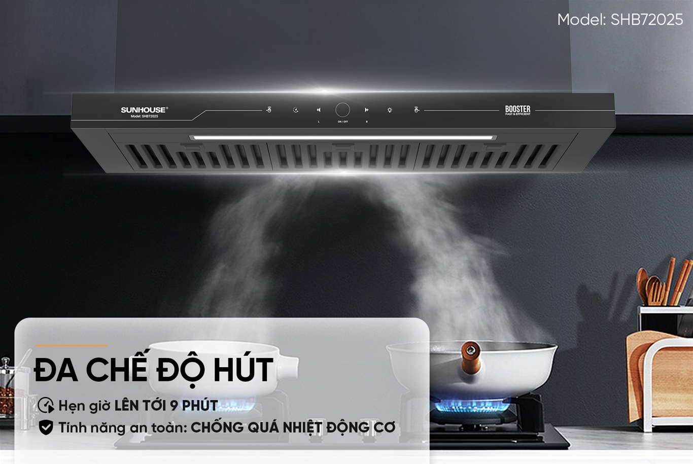 Máy hút mùi âm tủ Sunhouse SHB72025