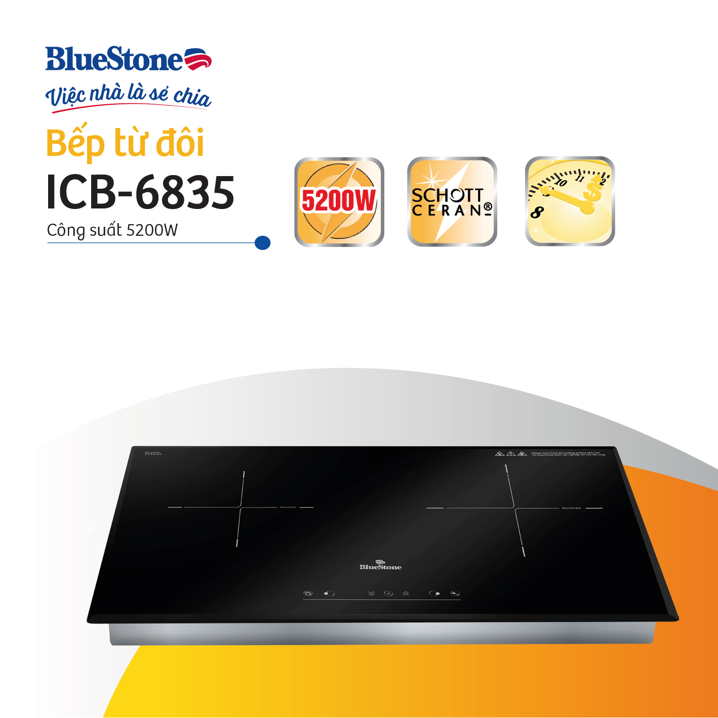 Bếp Từ Đôi BLUESTONE ICB6835
