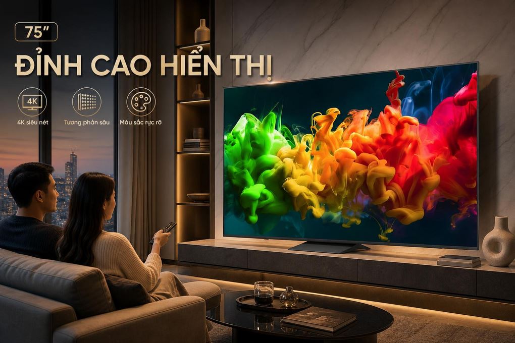 Smart Tivi QNED LG AI 4K 75 inch 75QNED81BSA