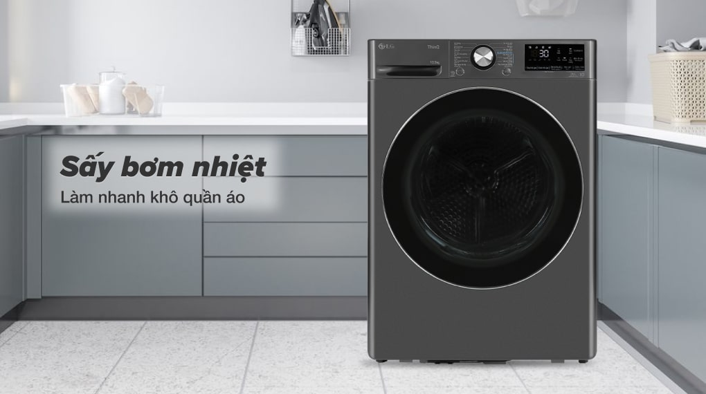 Máy sấy quần áo bơm nhiệt LG 10.5 kg DVHP50B