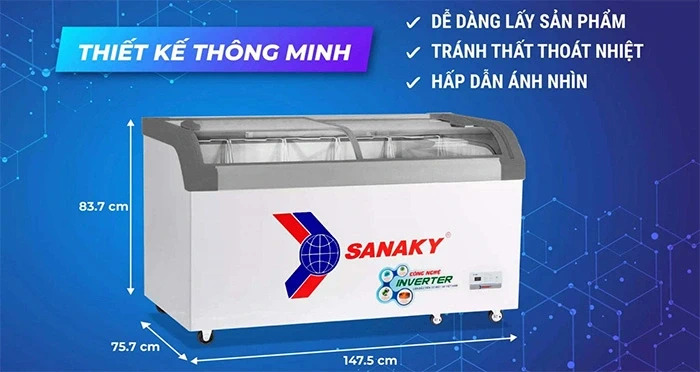 Tủ đông Sanaky Inverter 500 lít VH-899K3A