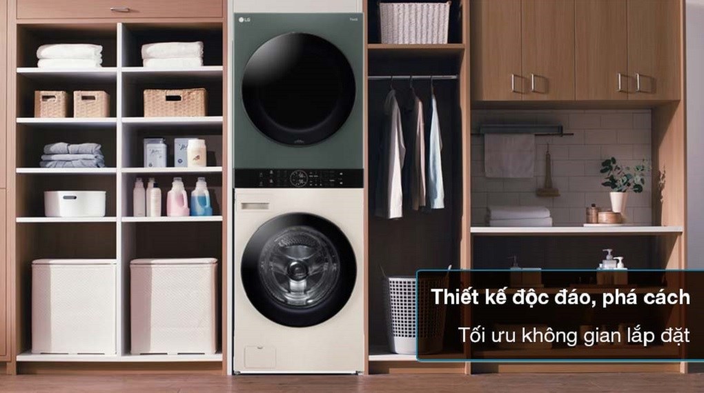 Tháp giặt sấy LG Inverter giặt 25 kg - sấy 17 kg WT2517NHEG.ABGPEVN