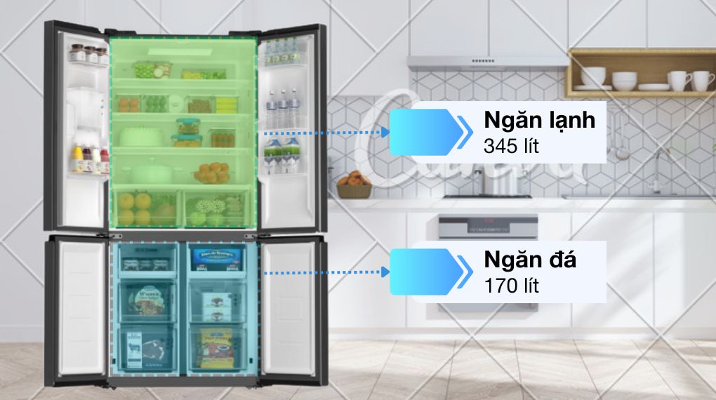 Tủ lạnh Toshiba Inverter 515 lít Multi Door GR-RF675WI-PMV(06)-MG