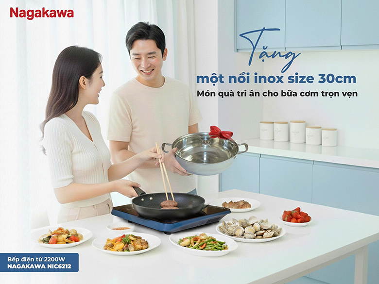 Bếp từ đơn Nagakawa 2200W NIC6212