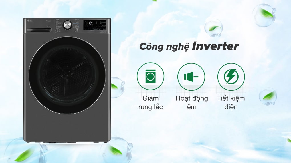 Máy sấy quần áo bơm nhiệt LG 10.5 kg DVHP50B