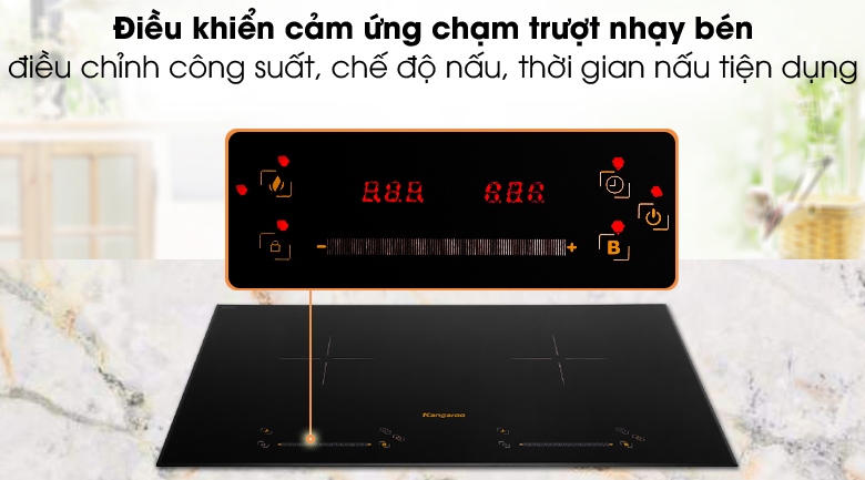 Bếp từ đôi âm Kangaroo 4000W KG865I