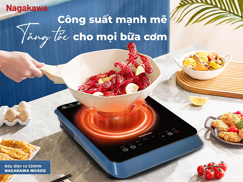 Bếp từ đơn Nagakawa 2200W NIC6212