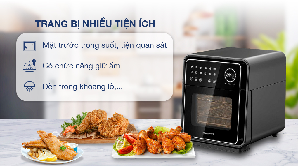 Nồi chiên không dầu Kangaroo KG12AF8A 12 lít