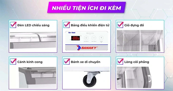 Tủ đông Sanaky Inverter 500 lít VH-899K3A