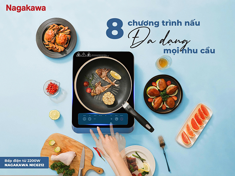 Bếp từ đơn Nagakawa 2200W NIC6212