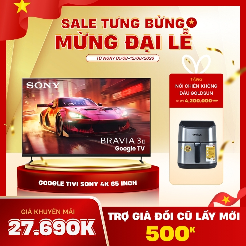 Tivi Sony Google Smart BRAVIA 3 II K-65XR30M2