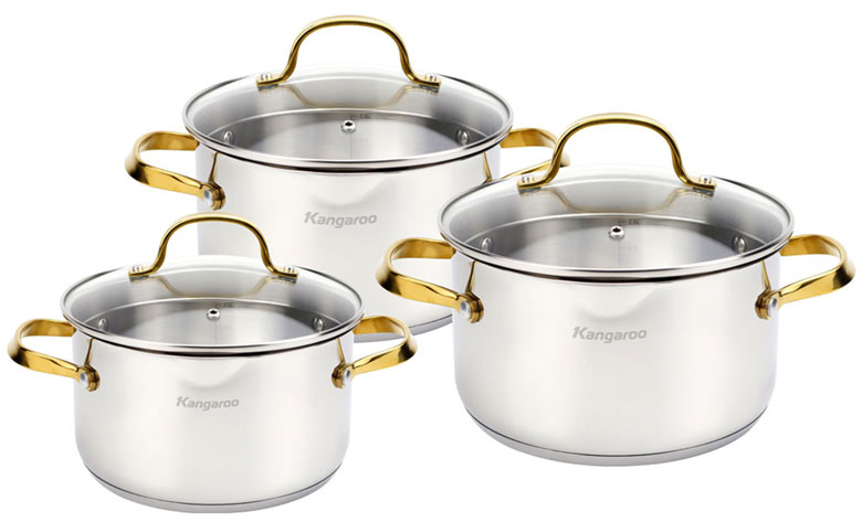 Bộ nồi Inox 5 đáy Kangaroo KG2IP3S4