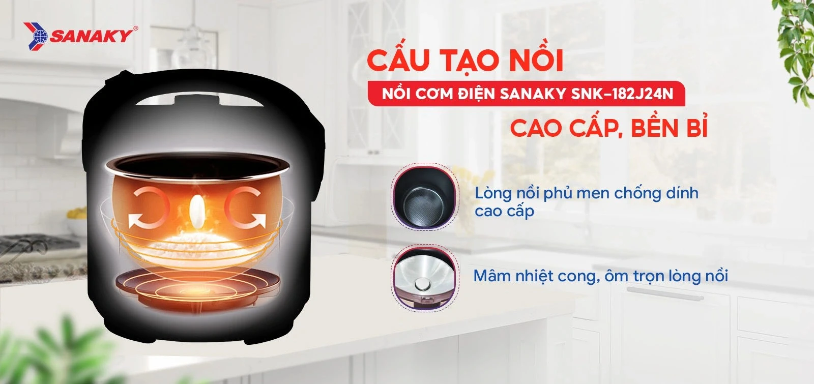 Nồi cơm điện Sanaky SNK-182J24N