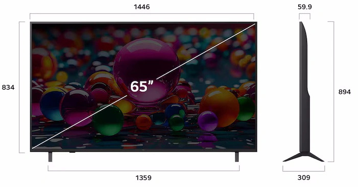 Smart Tivi LG UHD AI 4K 65 inch 65UA841CPSA