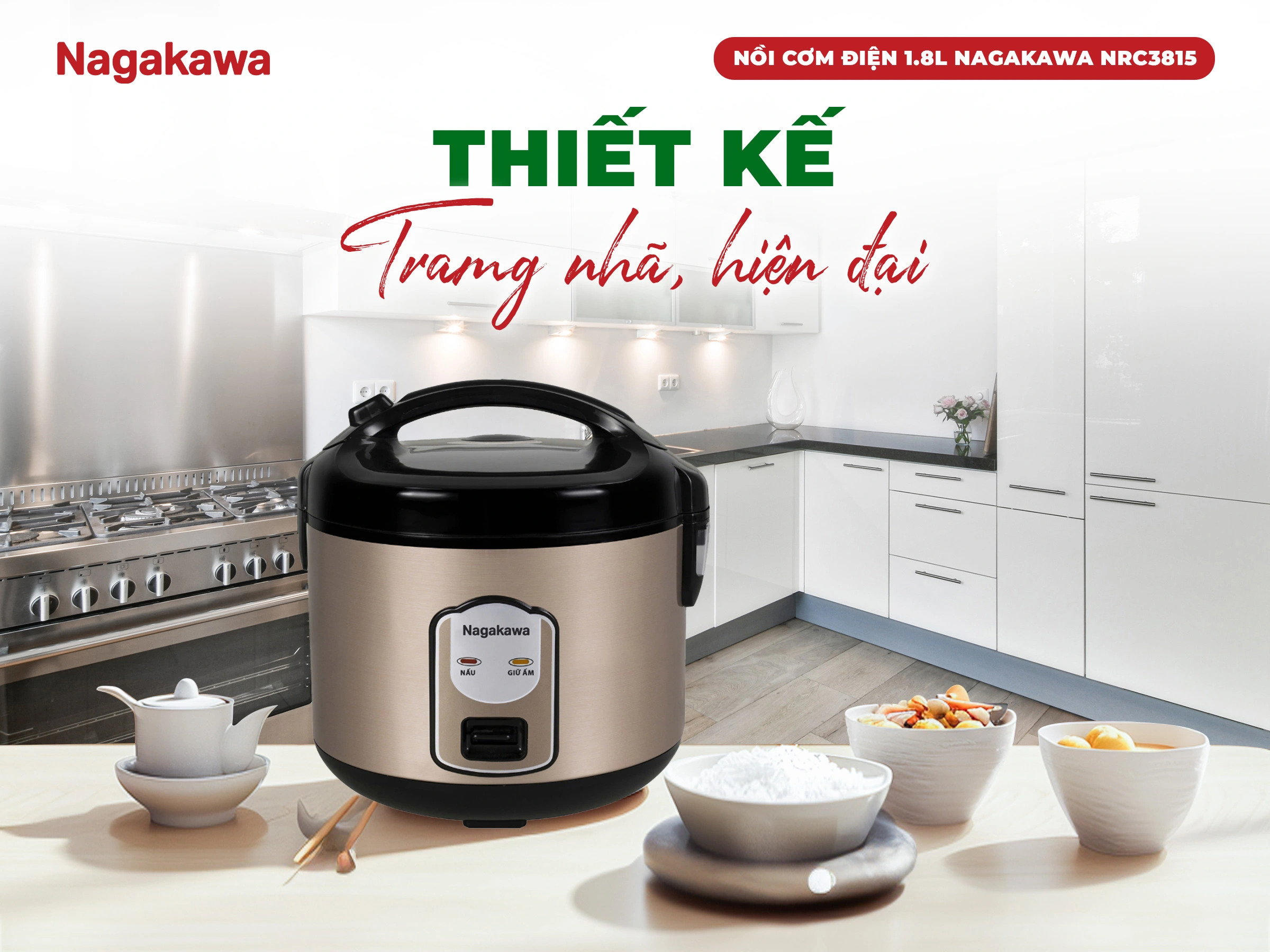 Nồi cơm điện Nagakawa NRC3815
