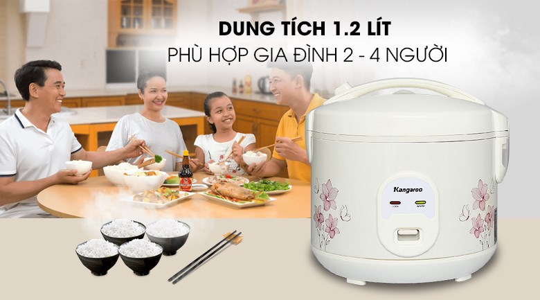 Nồi cơm nắp gài Kangaroo 1.2 lít KG12RC1