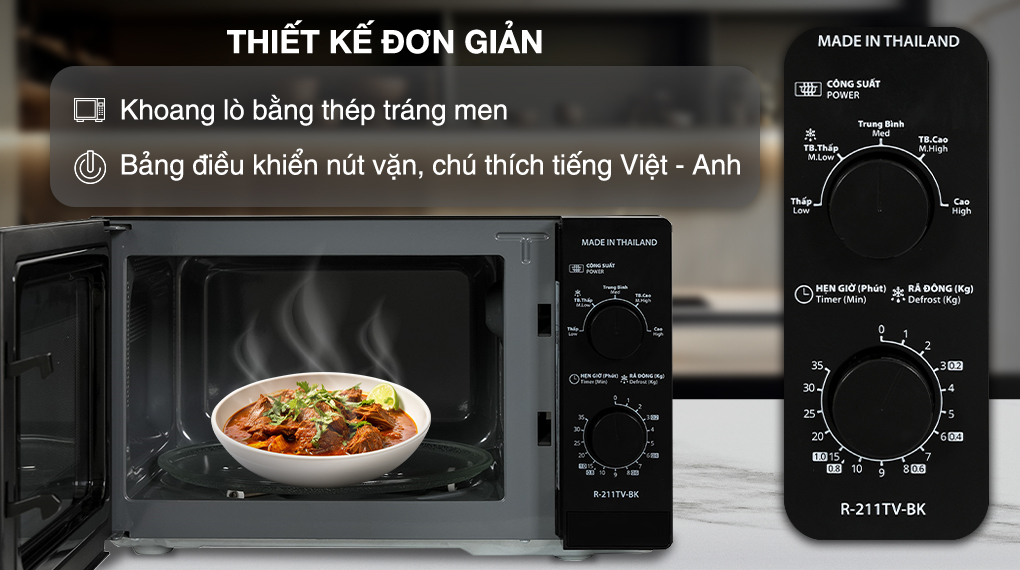 Lò vi sóng Sharp 21 lít R-211TV-BK