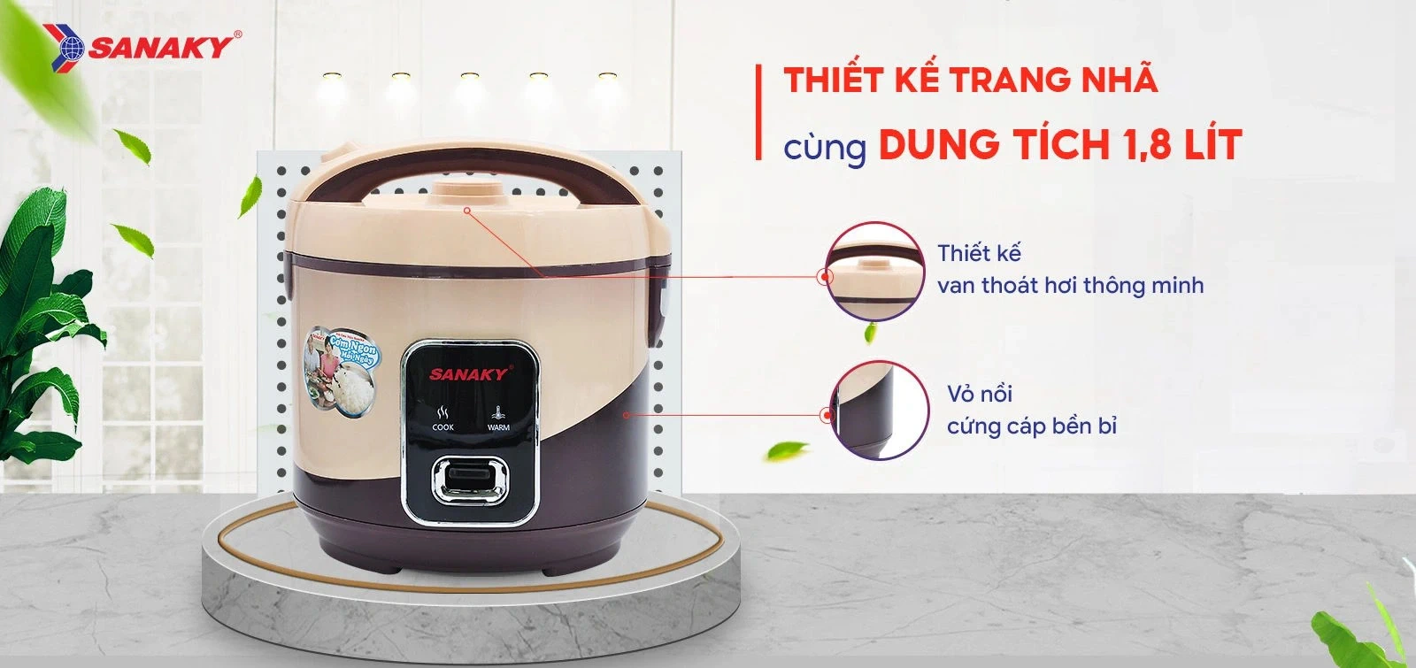 Nồi cơm điện Sanaky SNK-182J24N