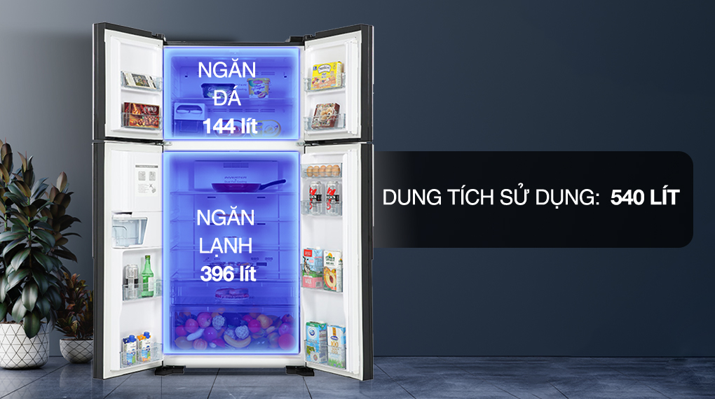 Tủ lạnh Hitachi Inverter 540 lít Multi Door RFW690PGV7GBK