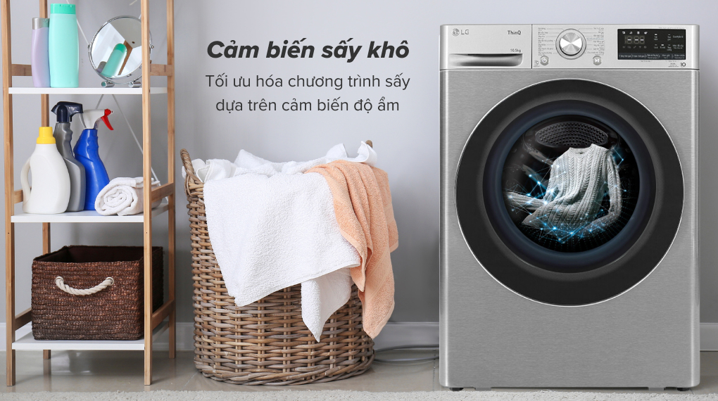 Máy sấy quần áo bơm nhiệt LG 10.5 kg DVHP50P