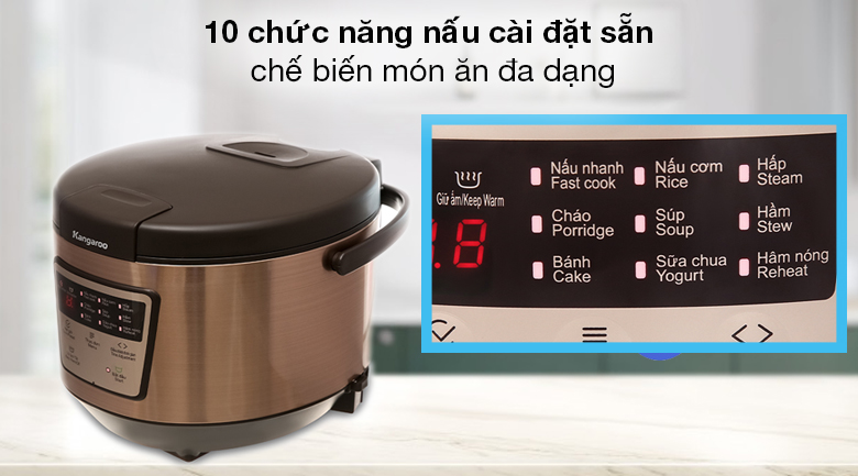 Nồi cơm điện tử Kangaroo 1.8 lít KG18DR7