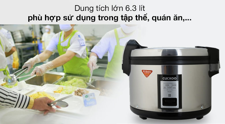 Nồi cơm điện công nghiệp nắp gài Cuckoo 6.3 lít CR-3521/BKSTVNCV