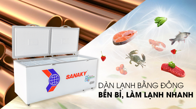 Tủ đông Sanaky Inverter 761 lít VH8699HY3