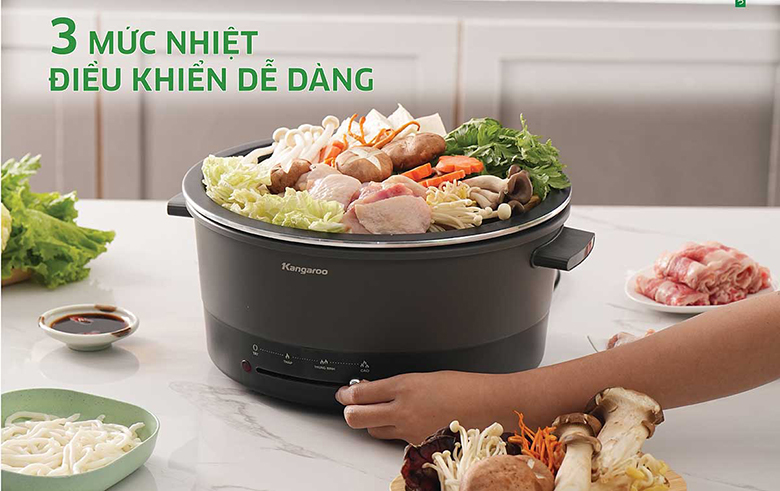 Nồi lẩu điện Kangaroo 4.5 lít KG45EH1