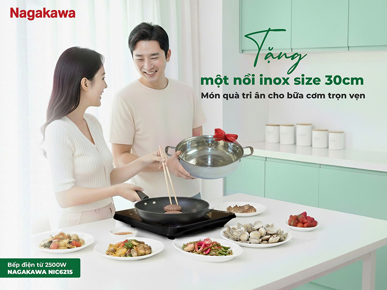 Bếp từ đơn Nagakawa 2500W NIC6215
