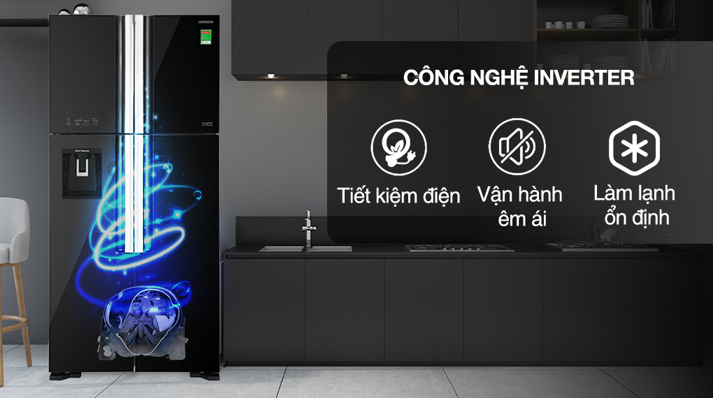 Tủ lạnh Hitachi Inverter 540 lít Multi Door RFW690PGV7GBK
