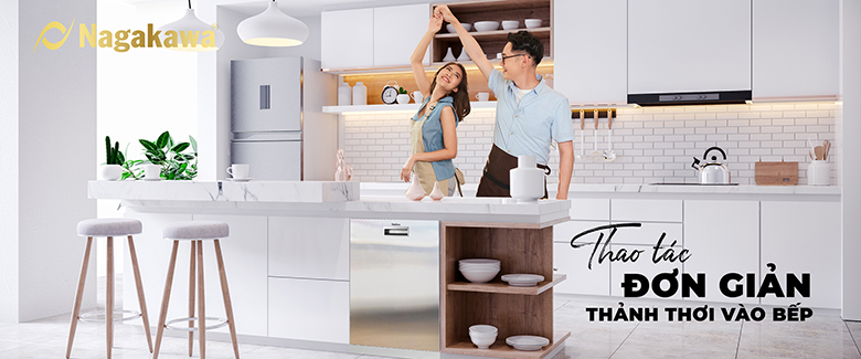 Máy rửa bát độc lập 15 bộ Nagakawa NK15D06M