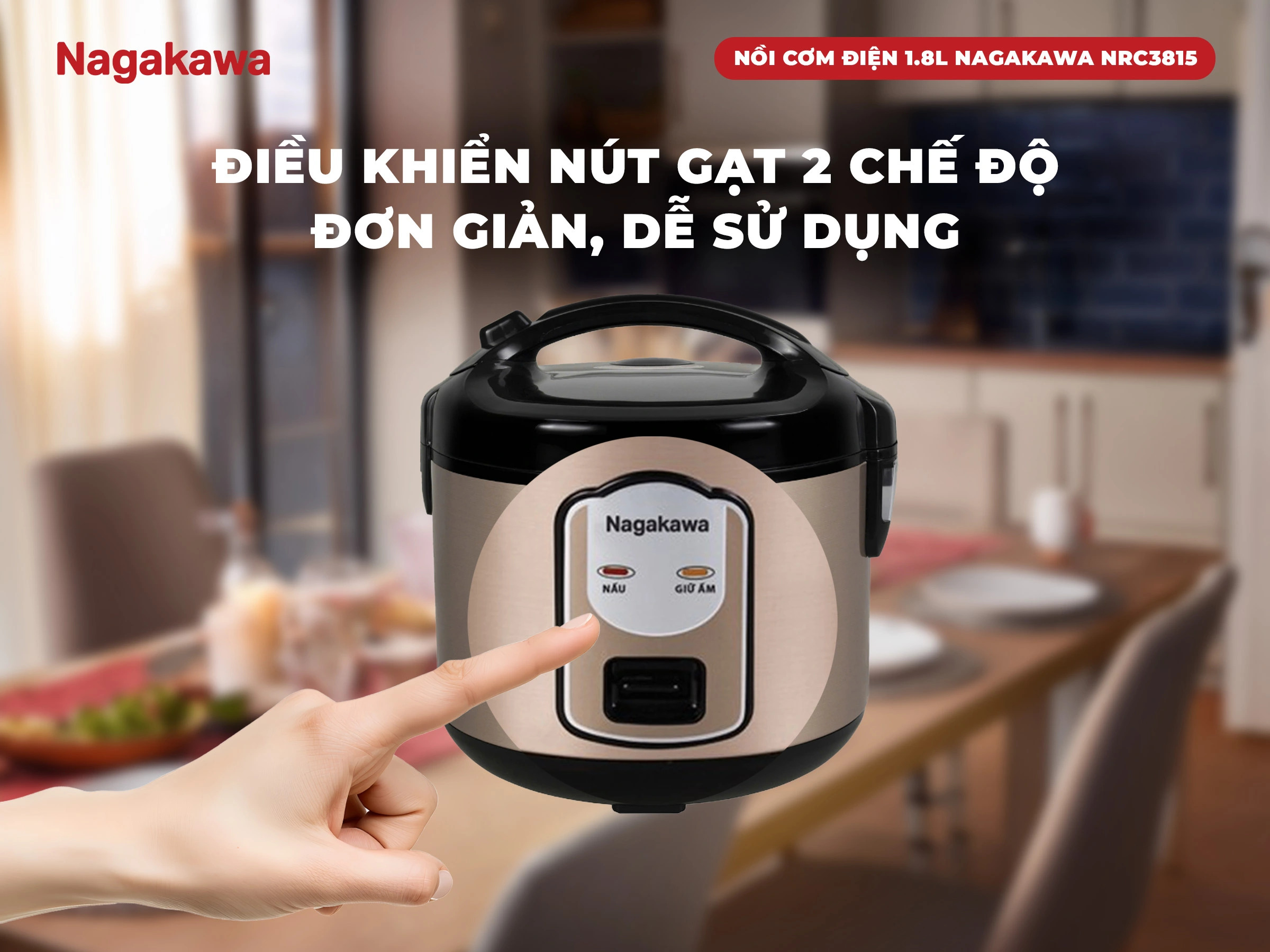 Nồi cơm điện Nagakawa NRC3815