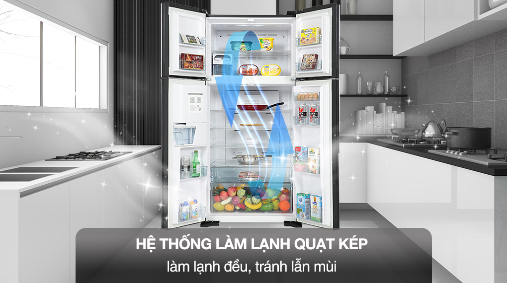 Tủ lạnh Hitachi Inverter 540 lít Multi Door RFW690PGV7GBK