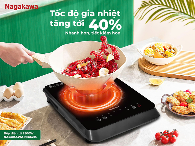Bếp từ đơn Nagakawa 2500W NIC6215