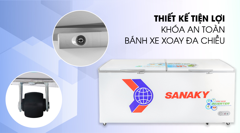 Tủ đông Sanaky Inverter 761 lít VH8699HY3
