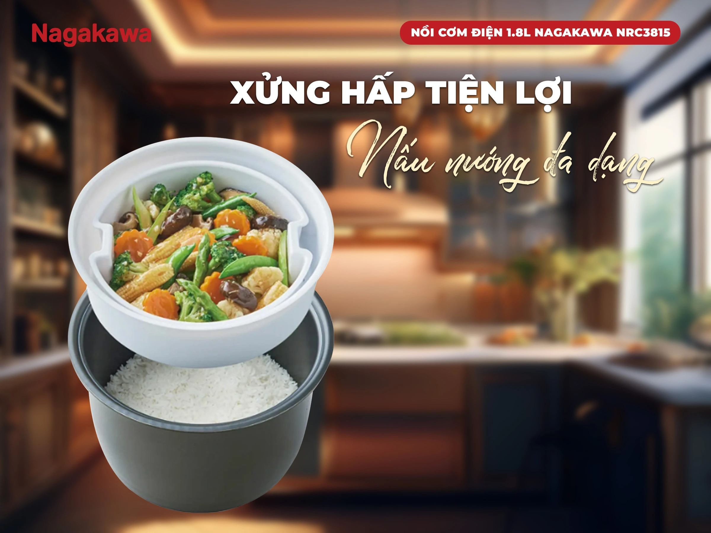 Nồi cơm điện Nagakawa NRC3815