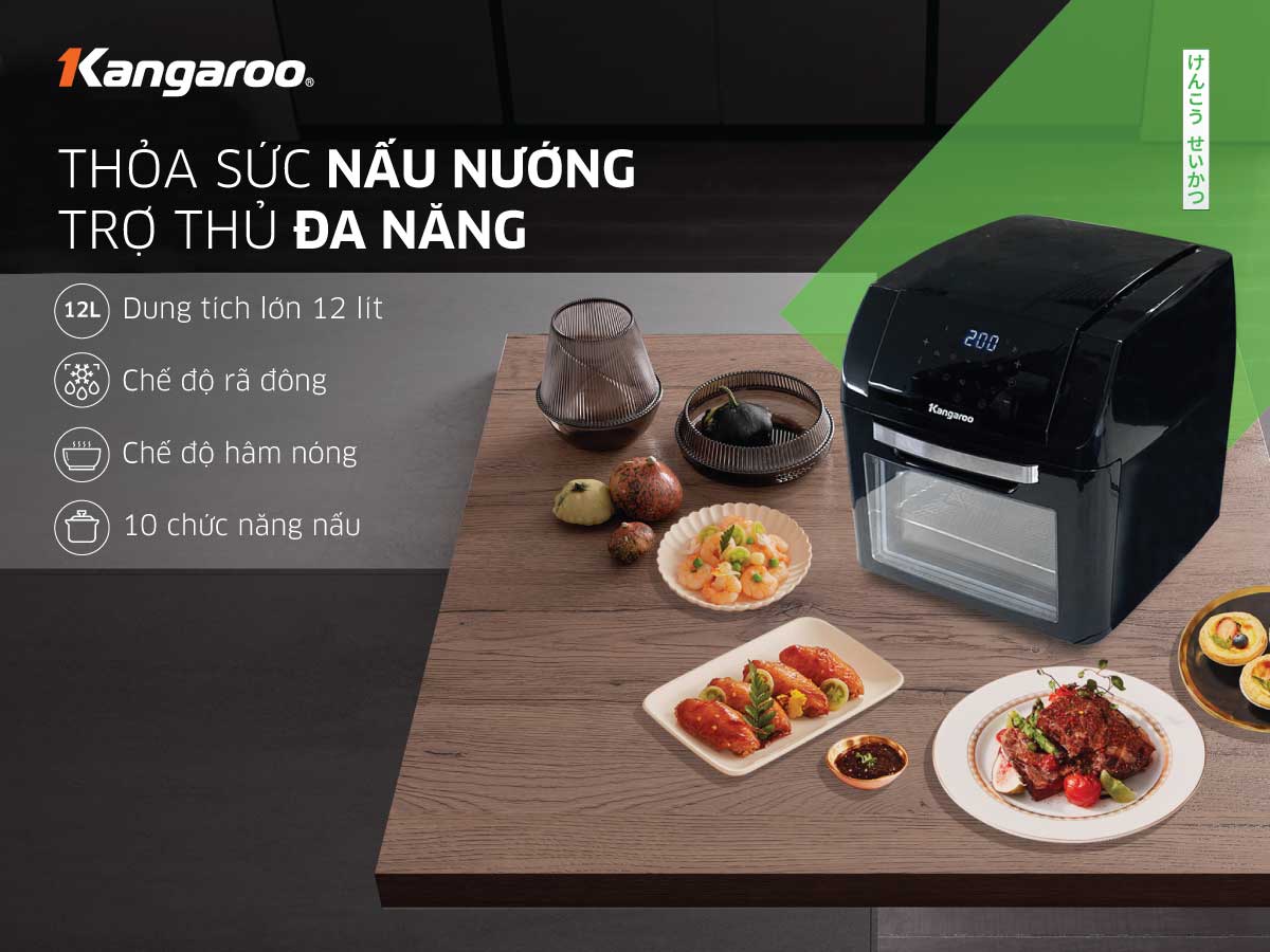 Nồi chiên không dầu điện tử Kangaroo 12L KG12AF5A