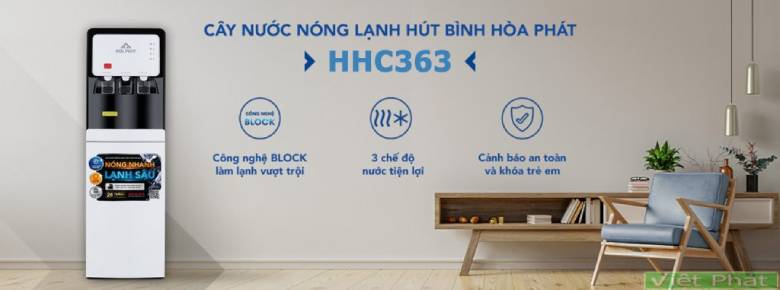 Cây nước nóng lạnh hút bình Hòa Phát HHC363