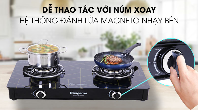 Bếp ga đôi Kangaroo KG526M
