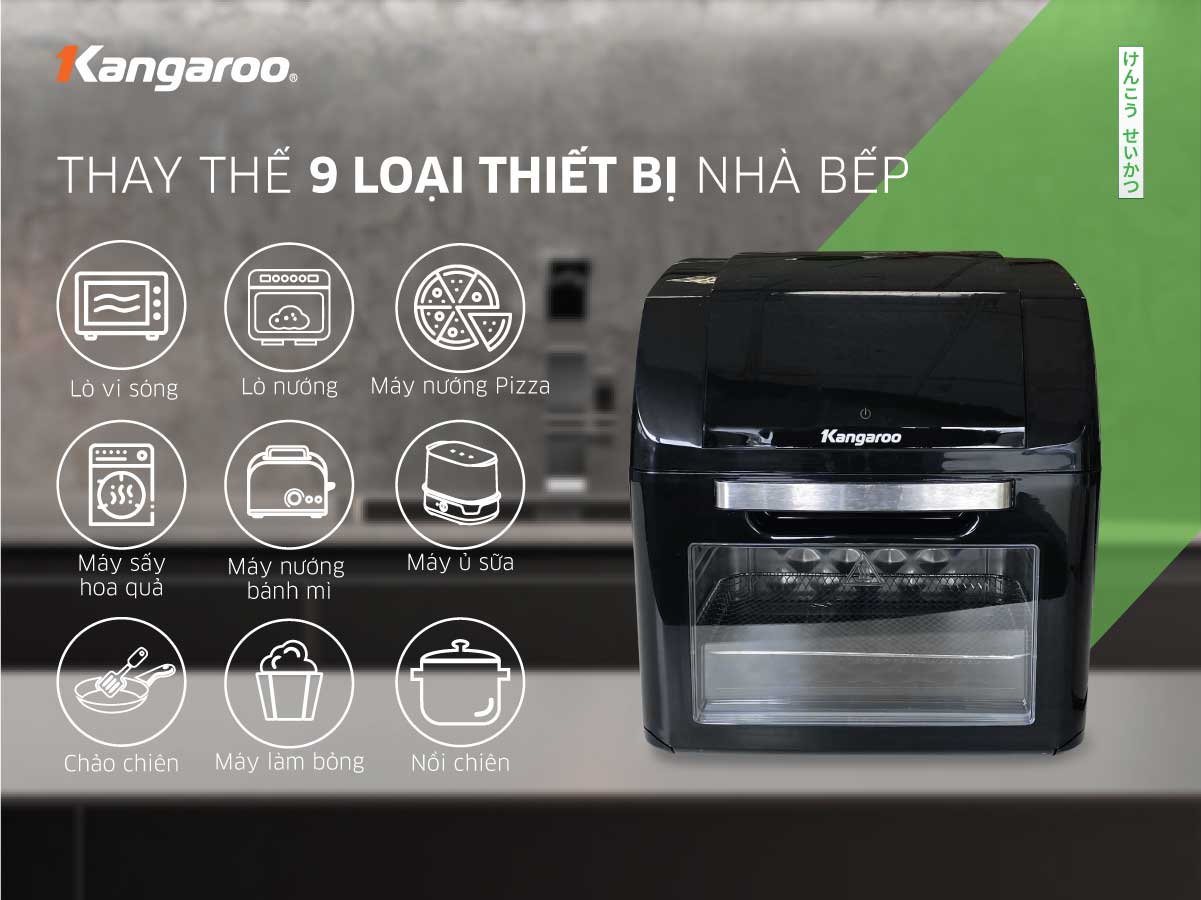 Nồi chiên không dầu điện tử Kangaroo 12L KG12AF5A
